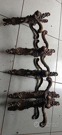 set 6 manigli vintage in ottone