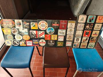 quadretti con etichette birre vintage 