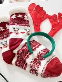 Calze natalizie e cerchietto Natale