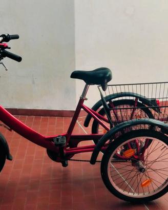 bici 3 ruote con cestino 