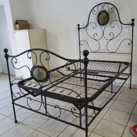 Letto in ferro battuto antico 1 piazza e mezzo