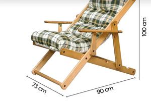 Poltrona Relax Pieghevole Legno Faggio NUOVA