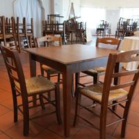 Tavoli in legno quadrati 90x90 cm con prolunga