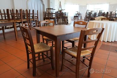 Tavoli in legno quadrati 90x90 cm con prolunga