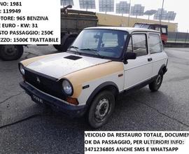 Autobianchi A112 Elite 1981 Da Restauro Completo