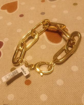 bracciale argento placcato oro amen 