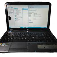 Acer Aspire Cpu core 2 duo t6600 ram 4gb ssd 60gb
