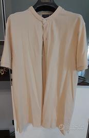 Camicia collo coreana beige L-XL