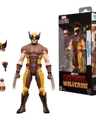 Action Figure Deadpool Wolverine Brown Suit Marvel