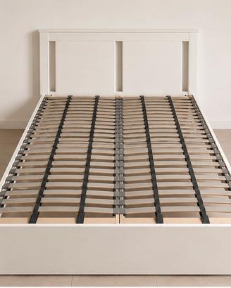 Letto matrimoniale bianco con cassetti contenitore