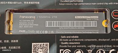 2TB SSD nvme m.2 2000GB Nuovo Mai Usato