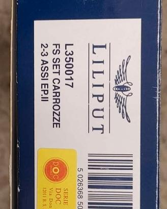 Liliput FS Set di tre carrozze in livrea verde