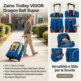 Nuovo zaino scuola Dragon ball Goku Trolley 