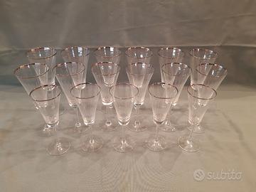 Set bicchieri (17) cristallo serigrafato