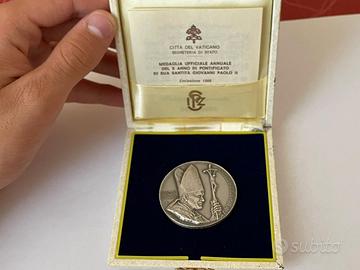 Medaglia Ufficiale Argento 1988 Giovanni Paolo II