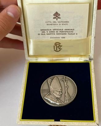 Medaglia Ufficiale Argento 1988 Giovanni Paolo II