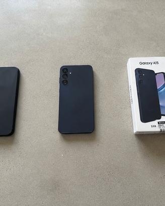 Samsung Galaxy A15 128GB nero, con cover.