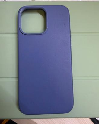 Cover iPhone 14 Pro Max in pelle viola/blu – usata