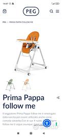 Sediolone pappa peg Perego follow me