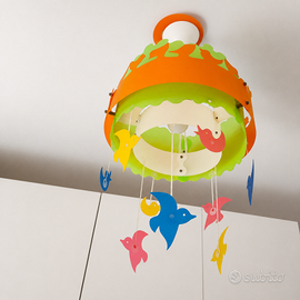 Lampadario Vintage SLAMP "Uccellini" anni 90