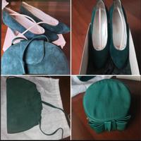 Set scarpe cappello borsa in vero camoscio!