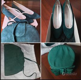 Set scarpe cappello borsa in vero camoscio!