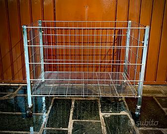 2 Ceste Contenitori  in filo metallico zincato