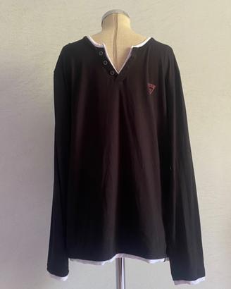 T-Shirt Uomo GUESS Taglia L di colore nero