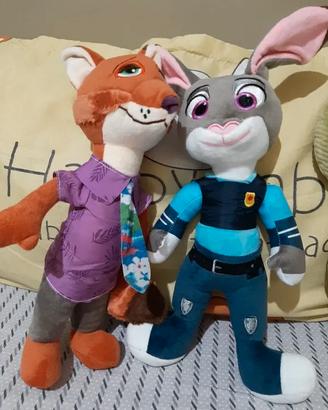 Zootropolis peluche Nick e Judy Zootopia