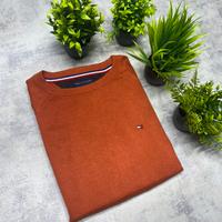 Maglione Girocollo Tommy Hilfiger Arancione Rugine