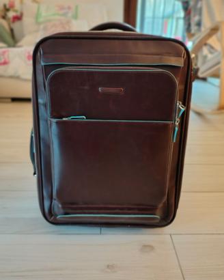 Trolley Piquadro Blue Square in pelle