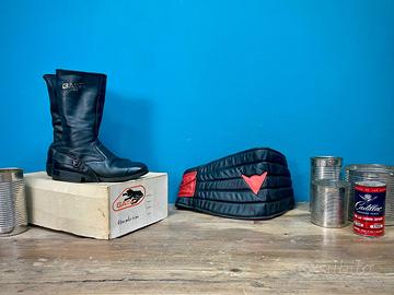 STIVALI GAMAN MADE IN ITALY IL PELLE NERA DA MOTO
