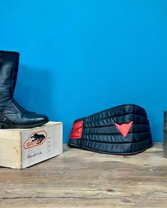 STIVALI GAMAN MADE IN ITALY IL PELLE NERA DA MOTO