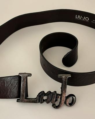 Cintura in pelle marrone da donna