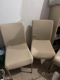 Set 6 sedie imbottite color tortora, buone condi