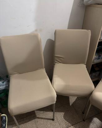 Set 6 sedie imbottite color tortora, buone condi
