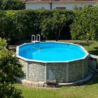 Piscina amovibile in acciao inox 6x3x1,30