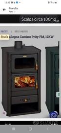 stufa a legna camino prity fm 12 kw