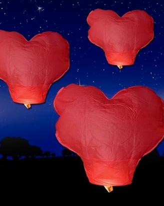 5 Lanterne Cinesi a Cuore per Feste e Matrimoni