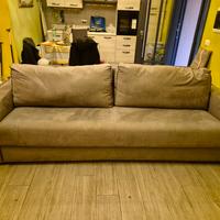 Divano letto in tessuto con rete elettrosaldata