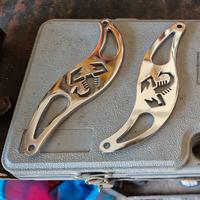 Staffe alzacofano cromate NUOVE per fiat 500 epoca