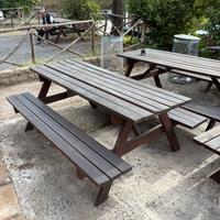 Panche di legno da giardino