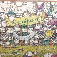 Quadro vintage puzzle 1981 Mordillo Footballissimo