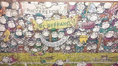 Quadro vintage puzzle 1981 Mordillo Footballissimo