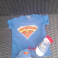 Set Superman 6-9 mesi  scarpe NUOVE