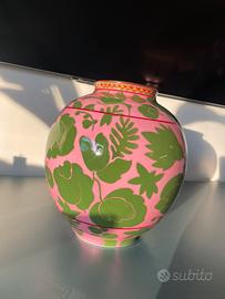La DOUBLE J - Bubble Vase Wildbird Rosa/Verde