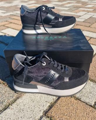 Scarpe Apepazza Sport nere con inserti lucidi
