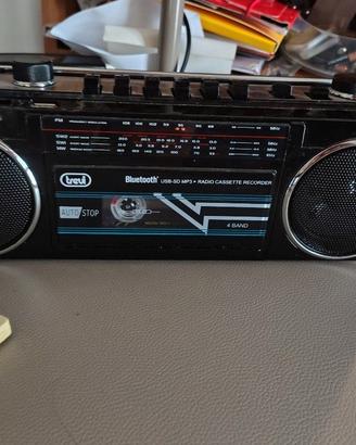 Radio Mangiacassette Trevi Vintage con Usb