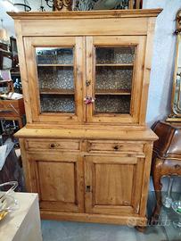 Credenza dispensa in legno di castagno epoca '800