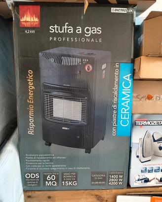 stufa a gas professionale  nera come in foto  